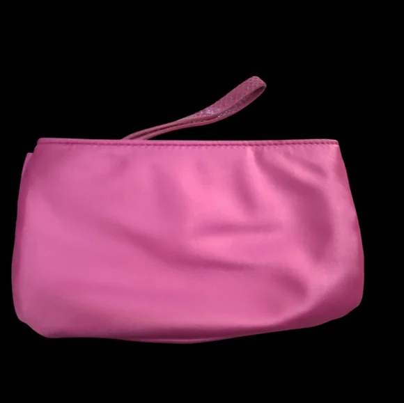 KATE SPADE Plaza Bow WLRU1757 Pink (snapdragon) Satin Pouch Wristlet - Picture 3 of 8